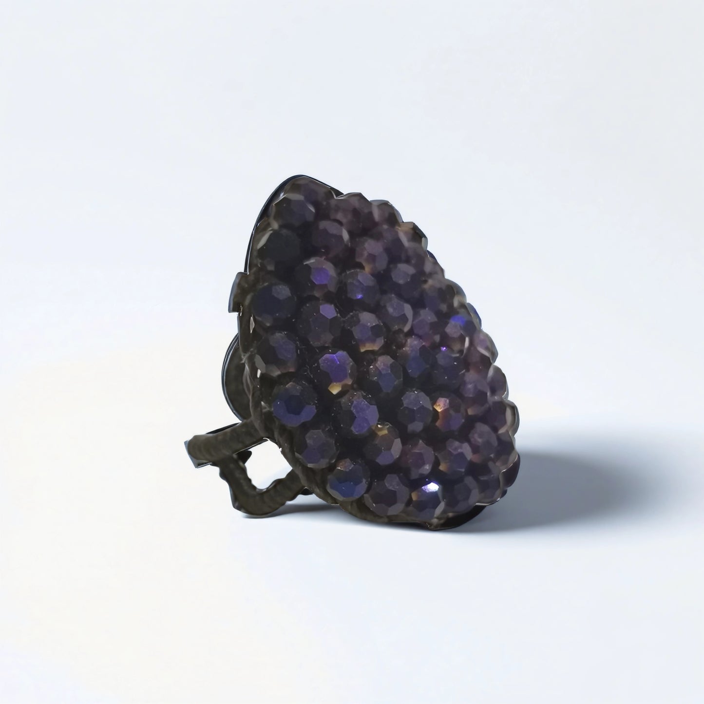 Bague Élégante en Cristal Bleu Nuit - Cose di Bottega