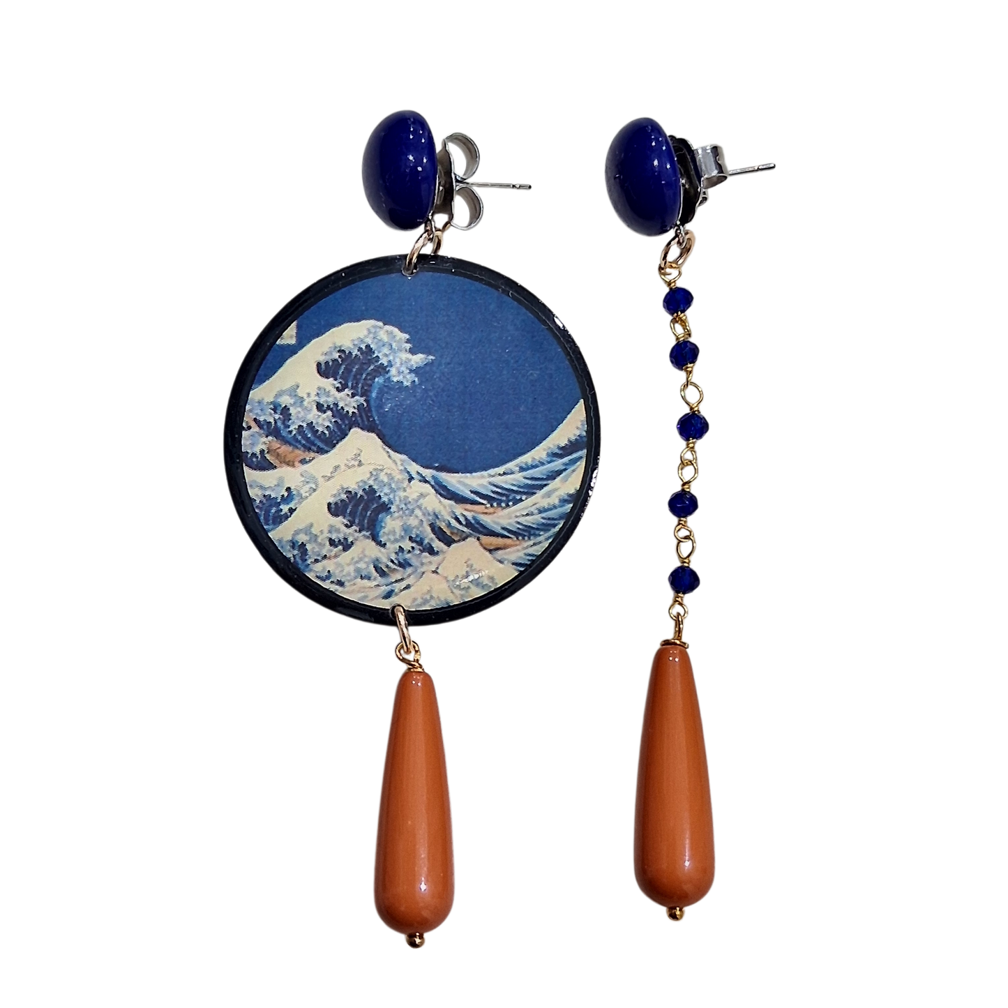 Boucles d’oreilles Asymétriques “La Grande Vague” - Cose di Bottega