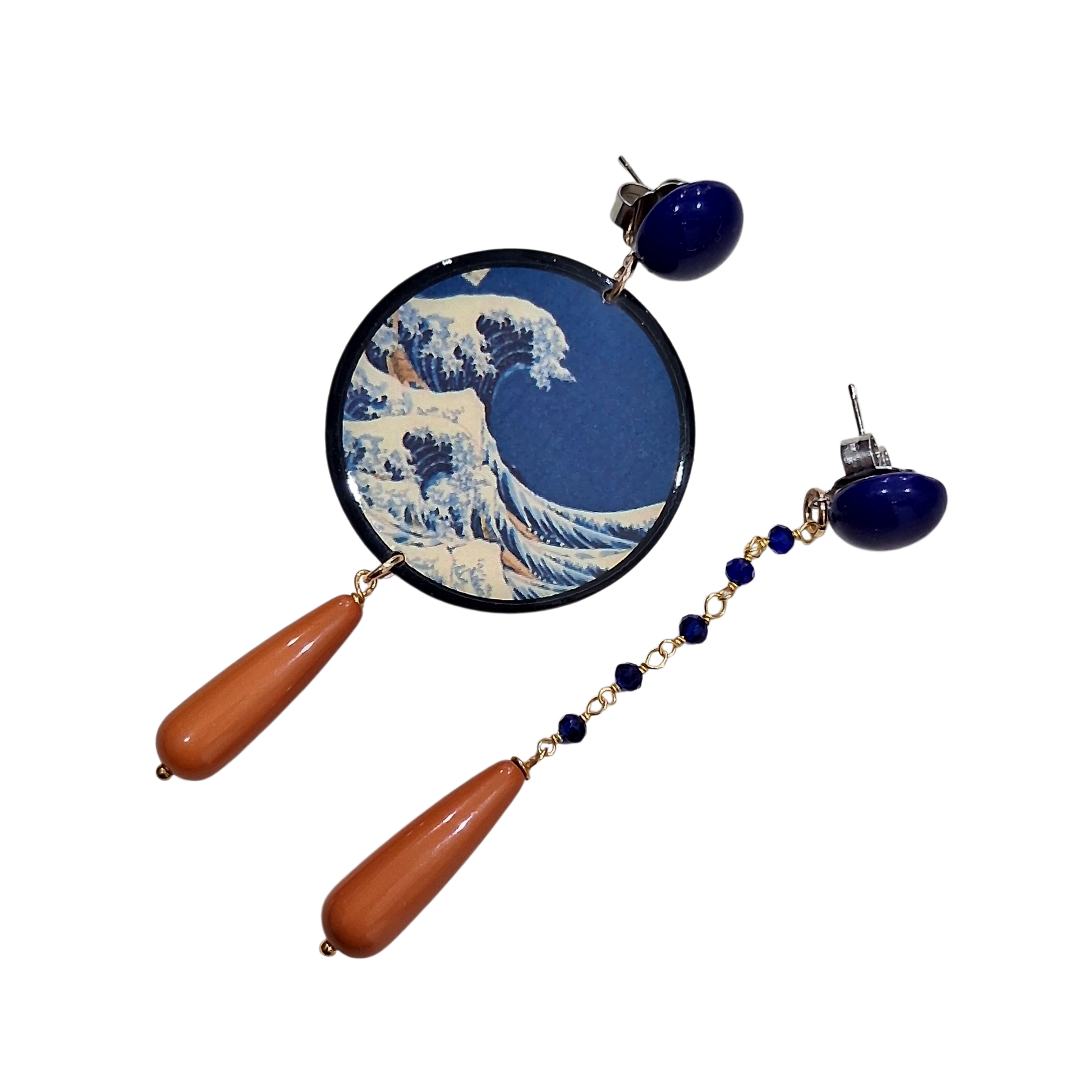 Boucles d’oreilles Asymétriques “La Grande Vague” - Cose di Bottega