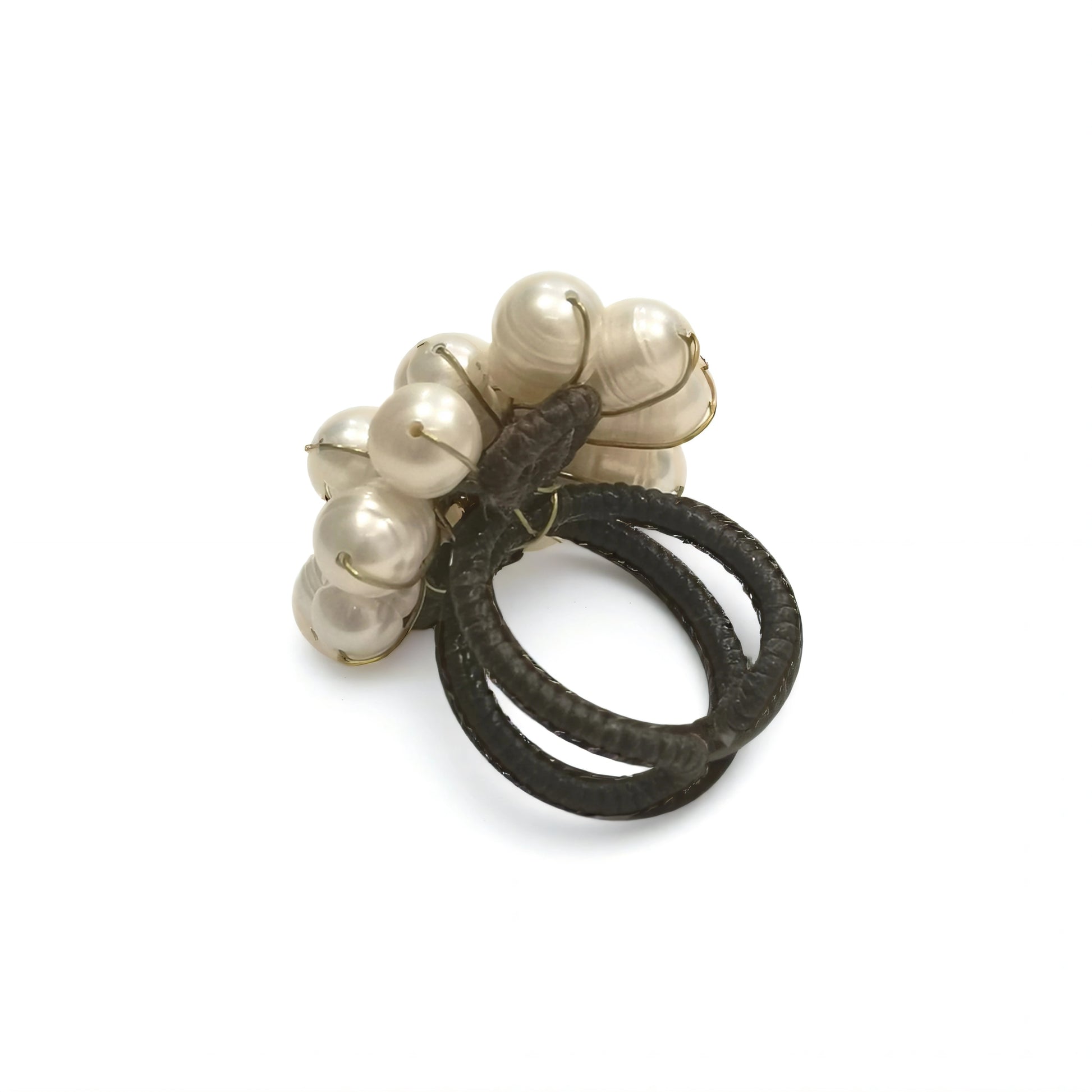 Bague Ajustable en Nacre – Élégance Artisanale - Cose di Bottega