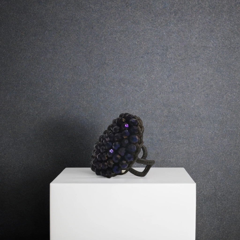 Bague réglable en cristal violet - Cose di Bottega