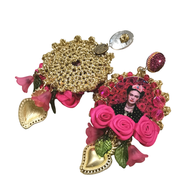 Orecchini "Frida" rosa - Cose di Bottega
