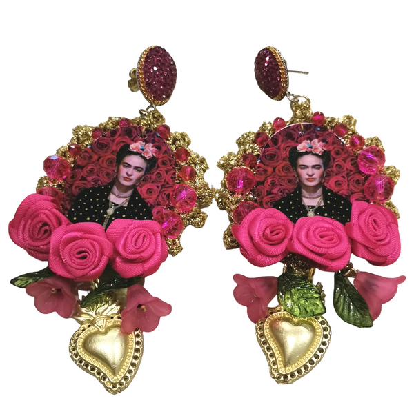 Orecchini "Frida" rosa - Cose di Bottega