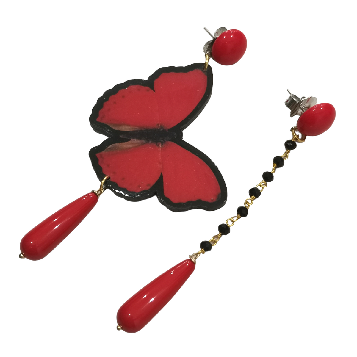 Micory Orecchini A Farfalla In Argento Sterling 925 - Anallergici Con Rodio - In Cofanetto Regalo