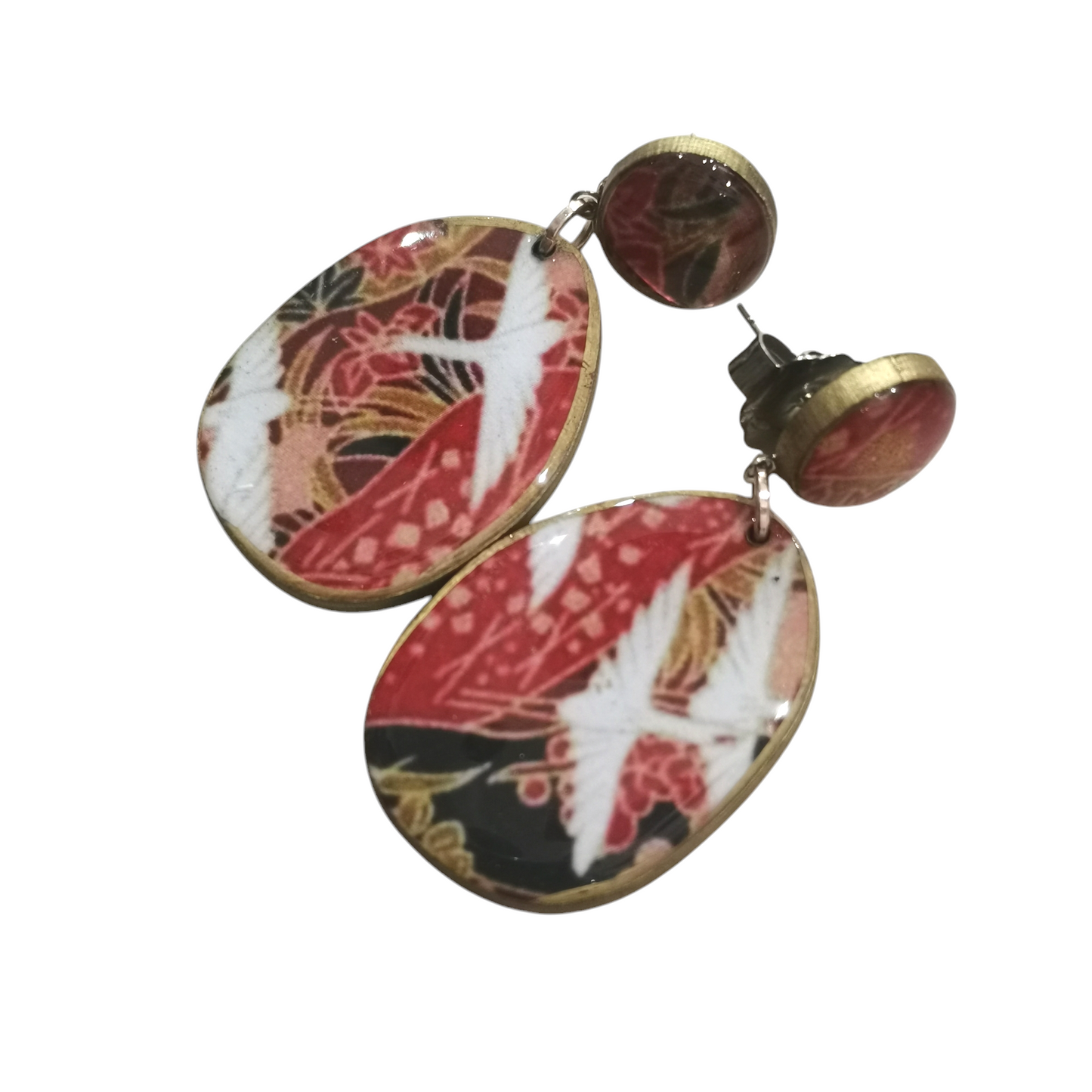 Boucles d'Oreilles "Grue"