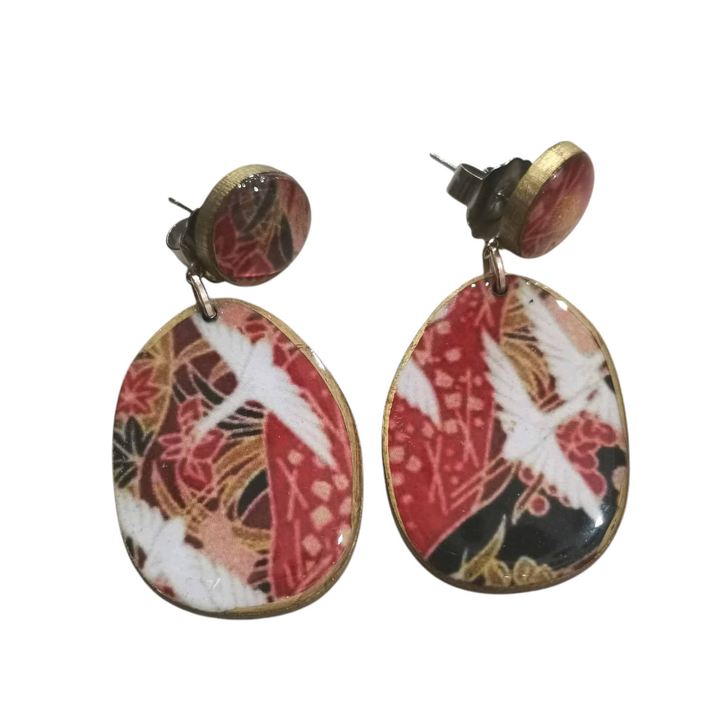 Boucles d'Oreilles "Grue"