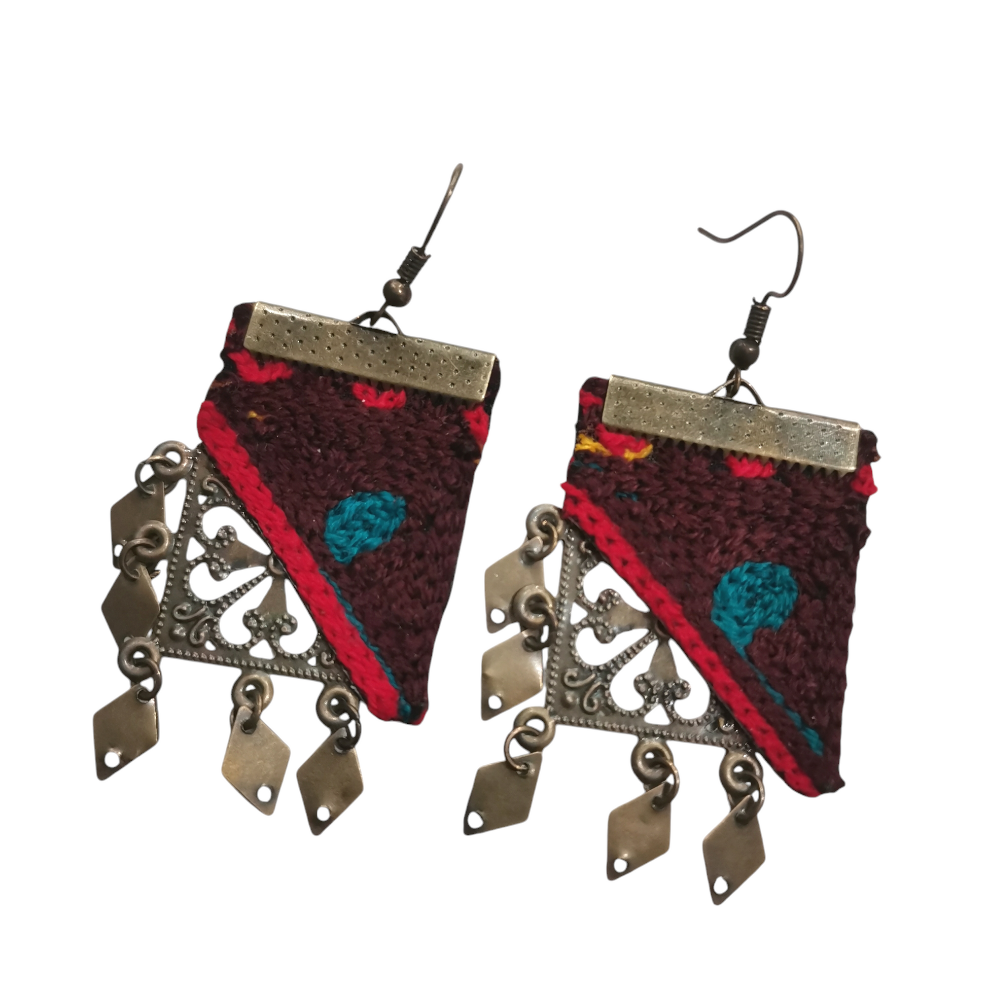 Boucles d'Oreilles "Iran" rouge - Cose di Bottega