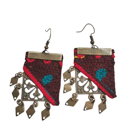 Boucles d'Oreilles "Iran" rouge - Cose di Bottega