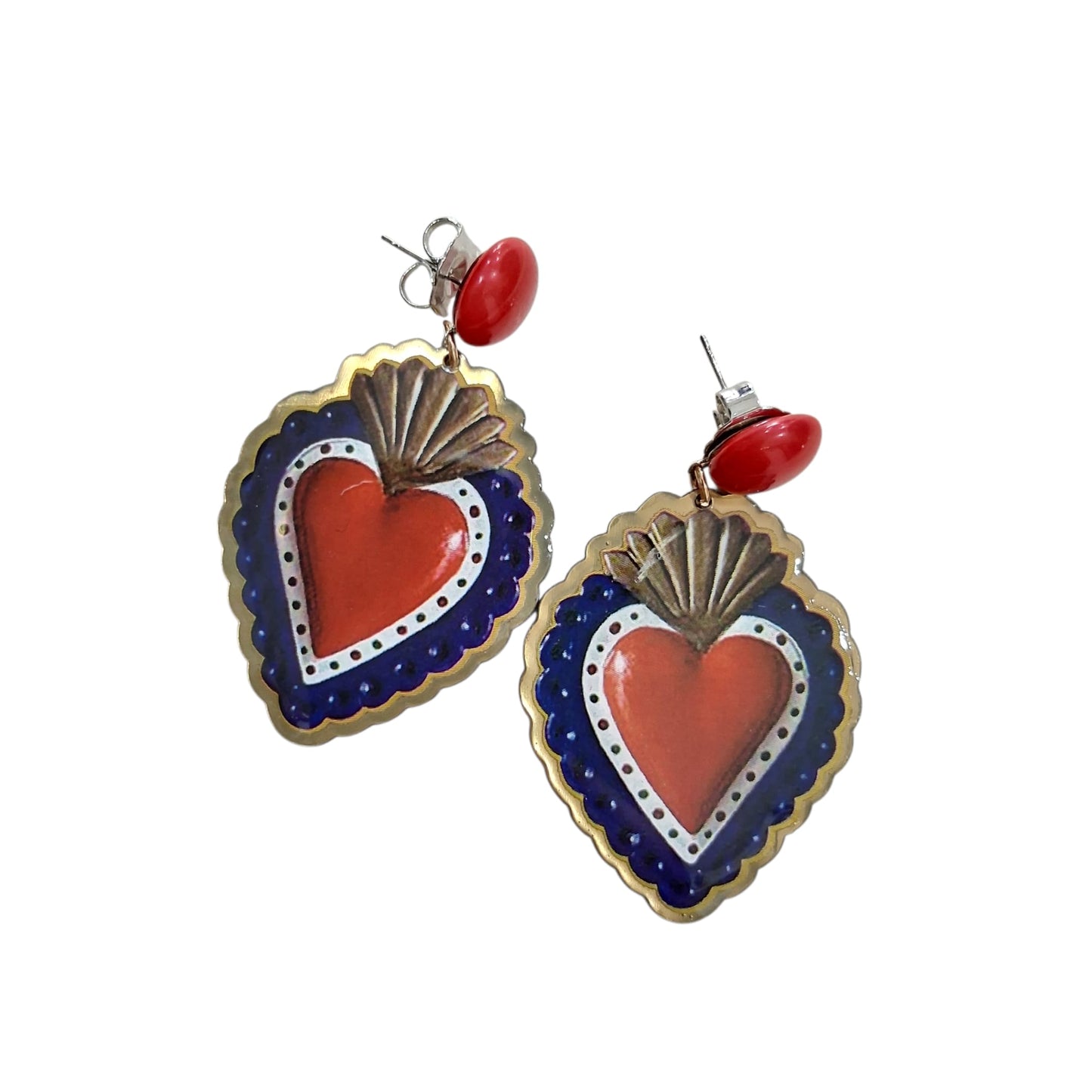 Boucles d’oreilles Cœur Sacré Or - Cose di Bottega