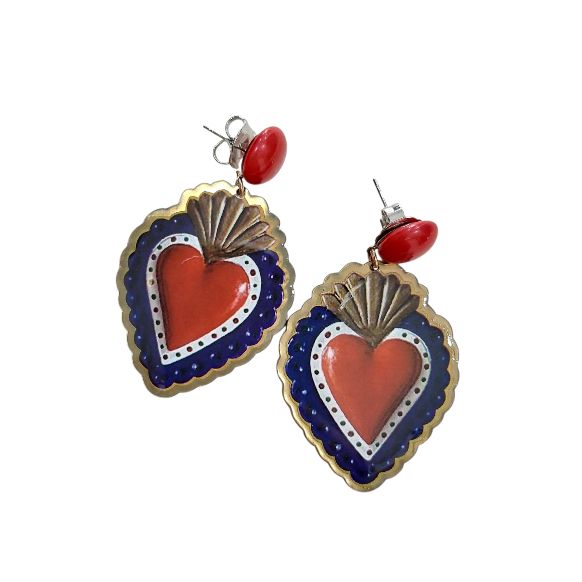 Boucles d’oreilles Cœur Sacré Or - Cose di Bottega