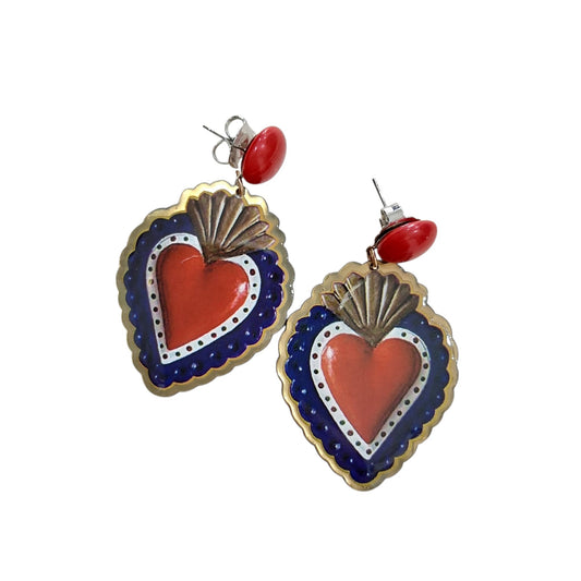 Boucles d’oreilles Cœur Sacré Or - Cose di Bottega