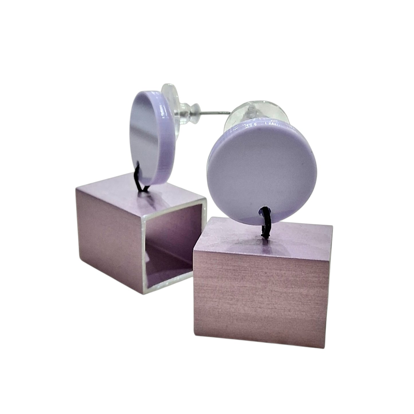 Boucles d’oreilles Minimalistes Lilas en Aluminium - Cose di Bottega