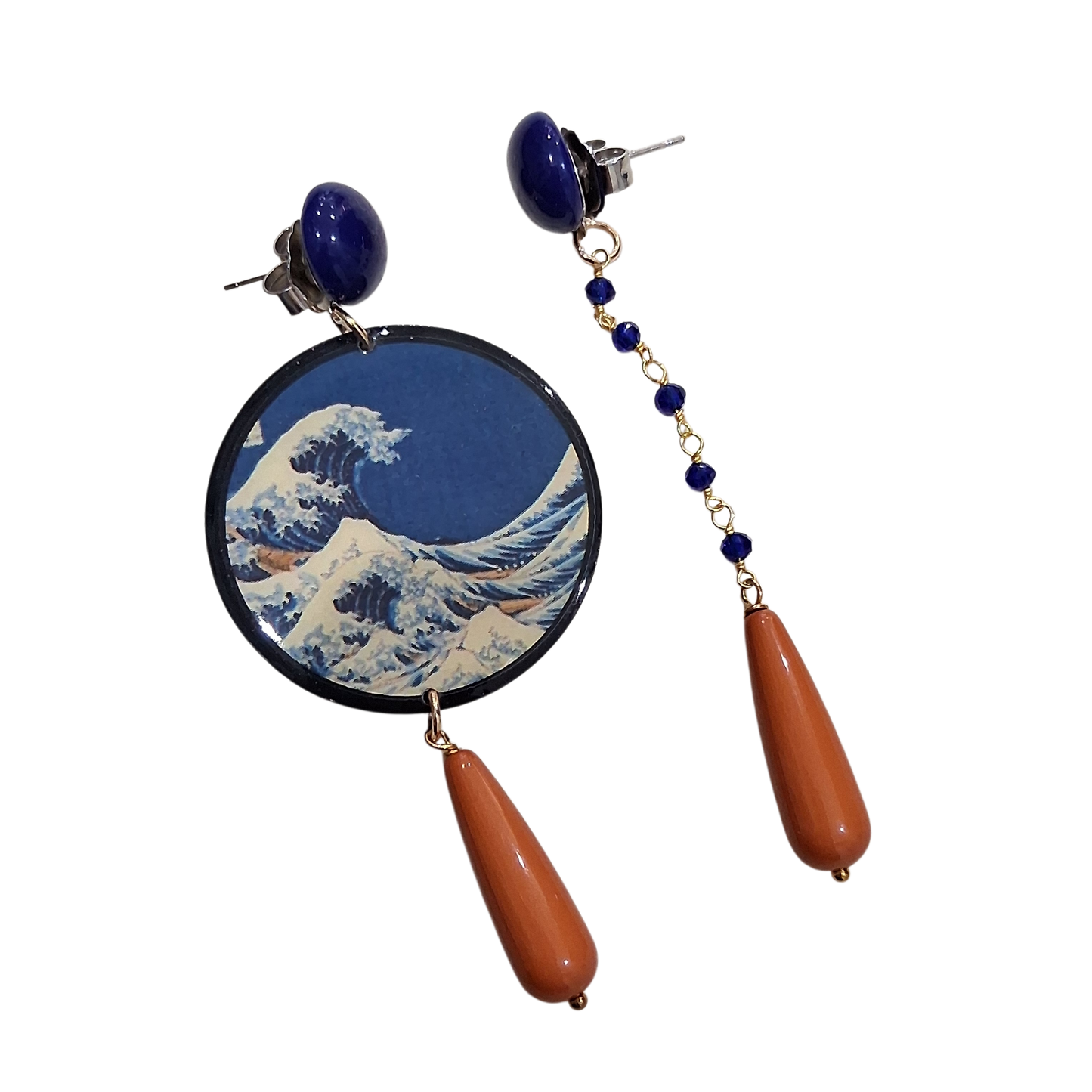 Boucles d’oreilles Asymétriques “La Grande Vague” - Cose di Bottega